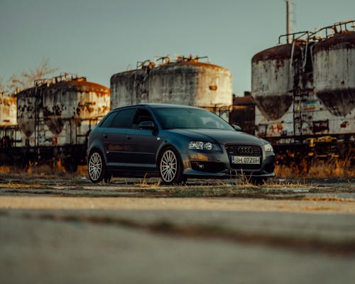 Parked Gray Audi Car