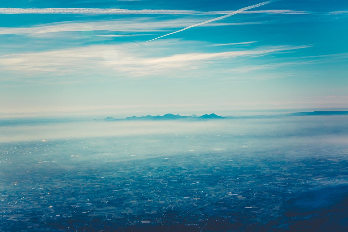 White Clouds over Blue Sky