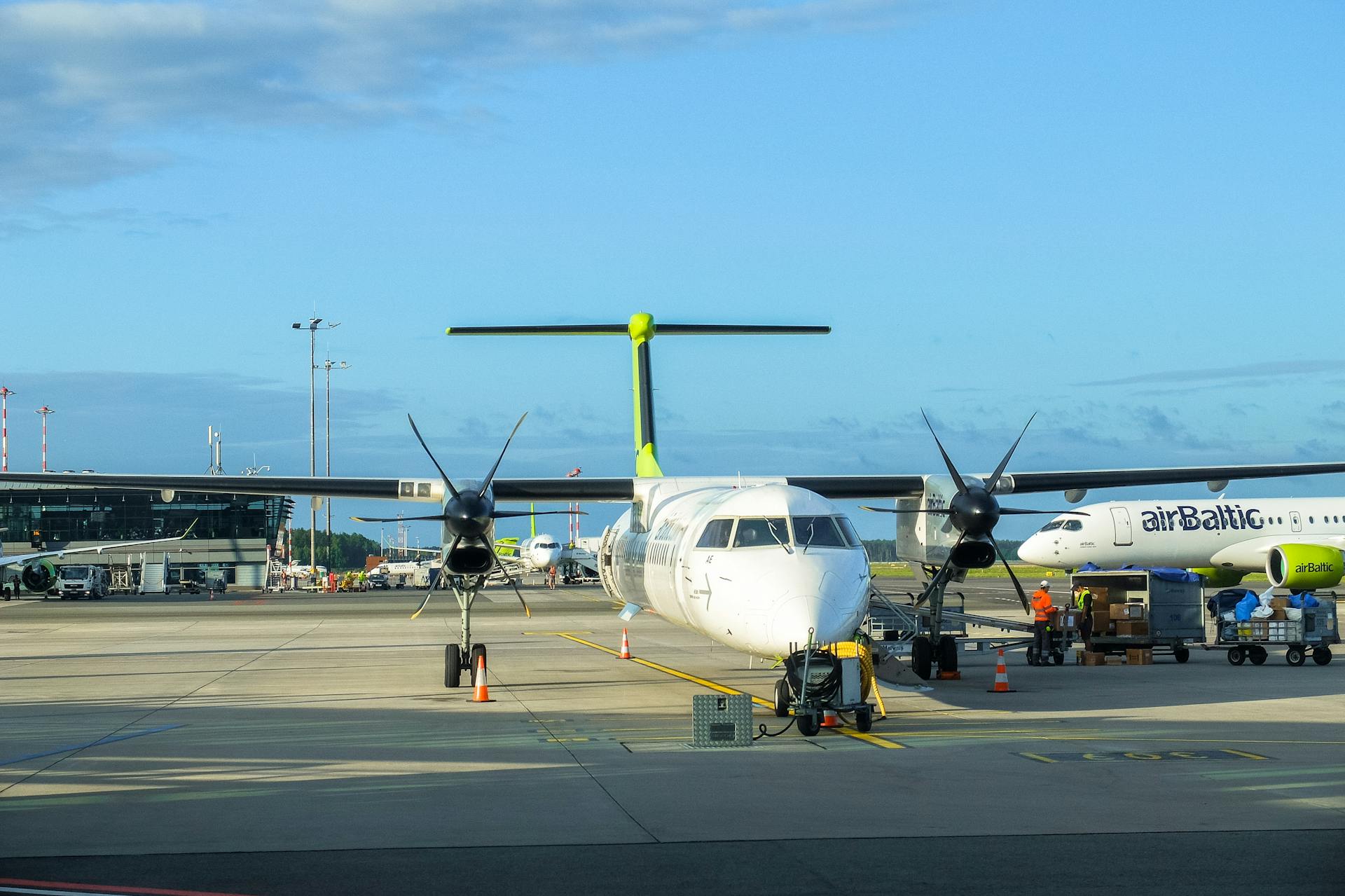 Air Baltic Aircraft at Riga International Airport