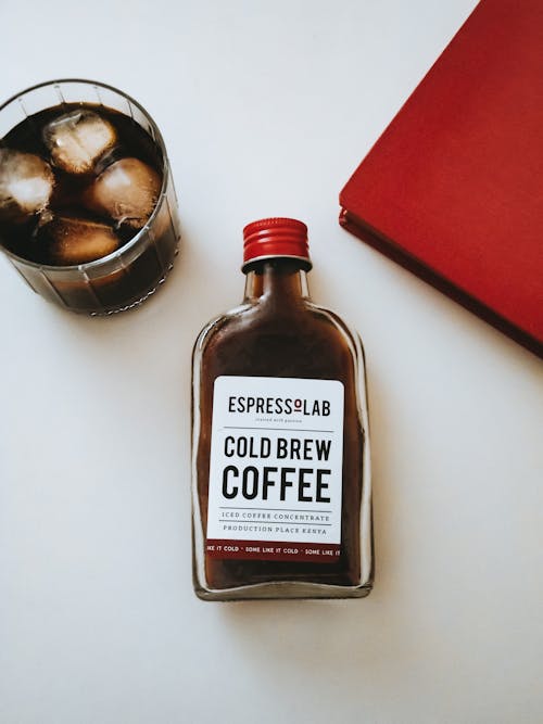 Coffee in a Glass Bottle and Drinking Glass