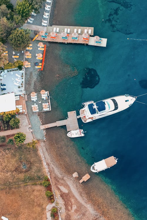 Imagine de stoc gratuită din bărci, fotografie aeriană, fotografie cu drona