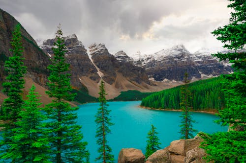 Emerald Lake in Mountains