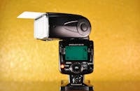 Display of Flash Lamp on Yellow Background