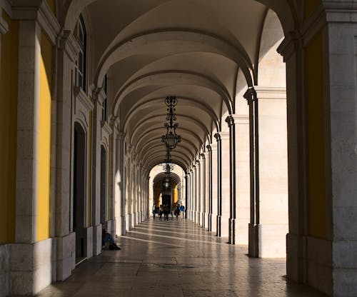 Hallway with Arched Ceiling