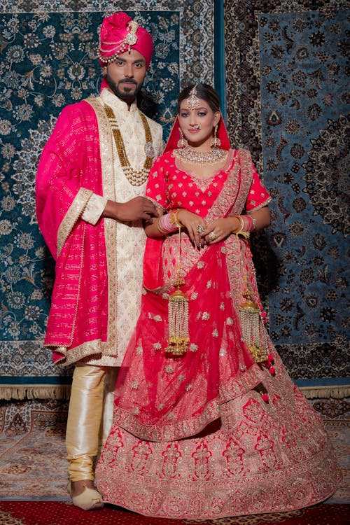 Couple in Traditional Wedding Costumes