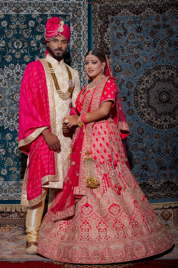 Couple In Traditional Wedding Costumes