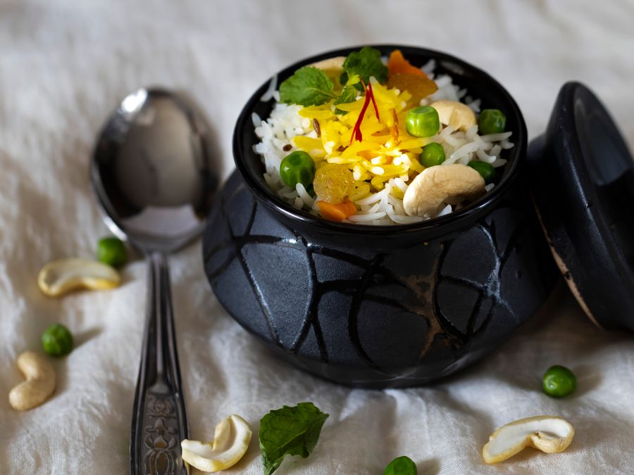 Moongfali Veg Pulao + Raita