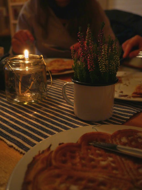 Ingyenes stockfotó asztal, bögre, cserepes növény témában