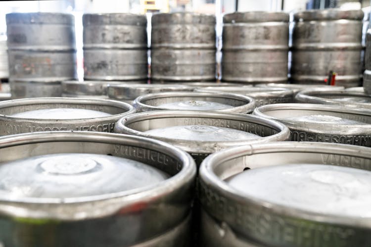 Close-up Photography Of Silver Keg Lot