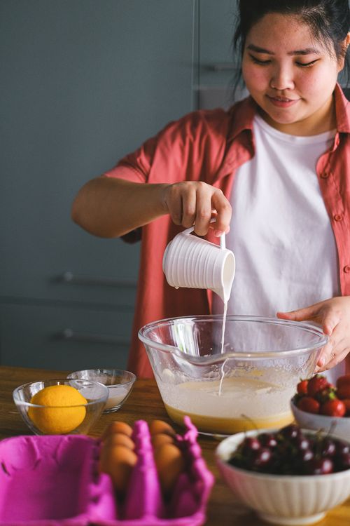 Lady Making Batter Woman Preparing Batter · Free Stock Photo