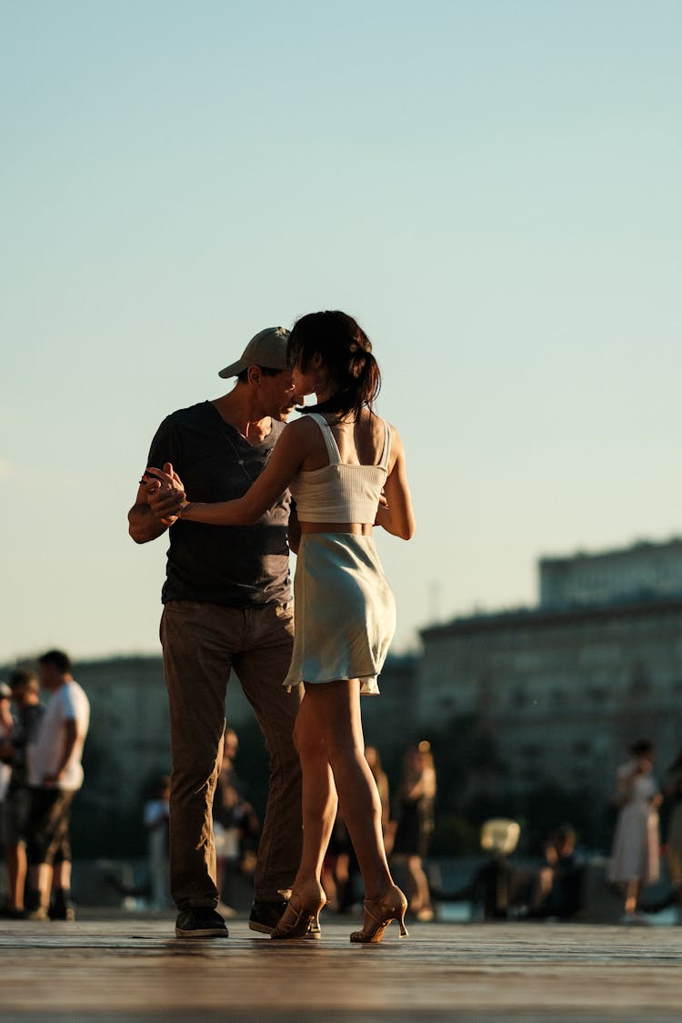 Man And Woman Dancing Together