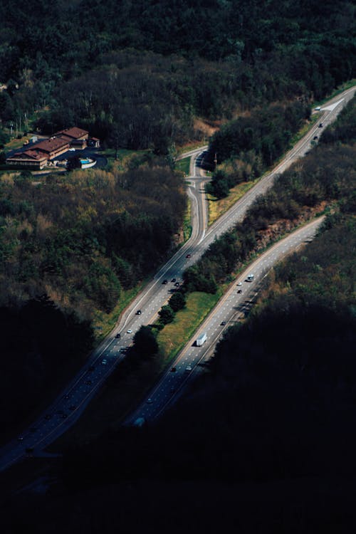 Free Aerial View of Road Stock Photo