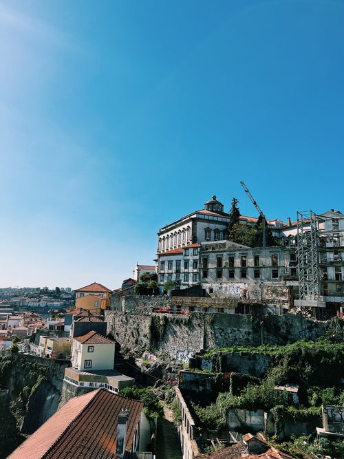 Free Stunning historical architecture in Porto under a clear blue sky. Stock Photo