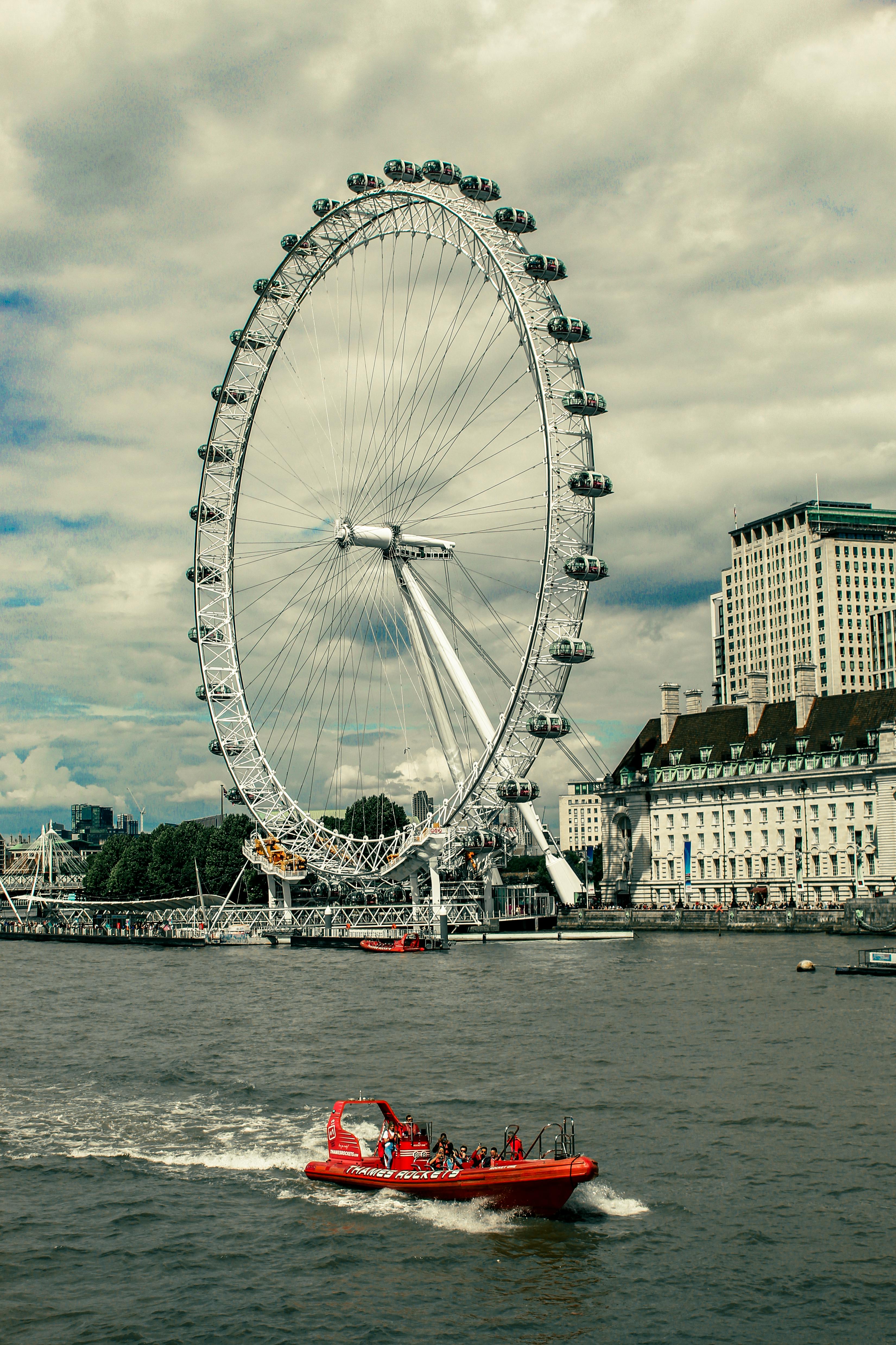 cloudy sky over a ferris wheel