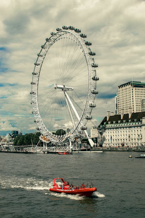 Cloudy Sky over a Ferris Wheel