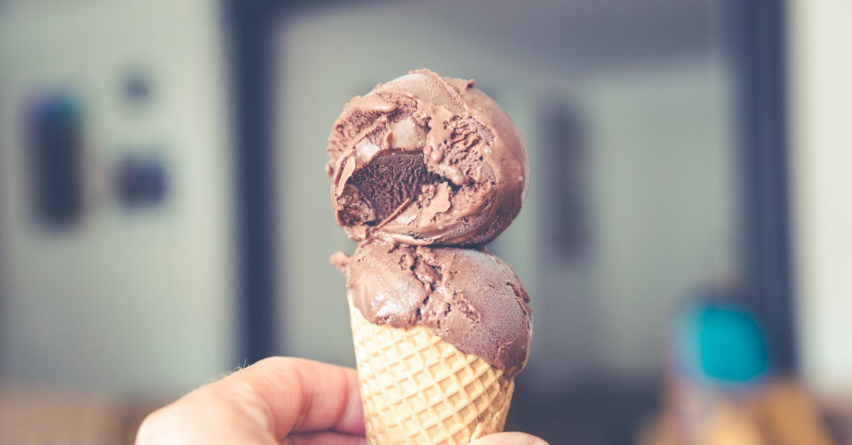 Chocolate Ice Cream in Sweet Cone