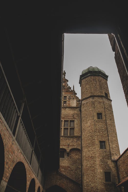 Gray Sky over a Brick Building