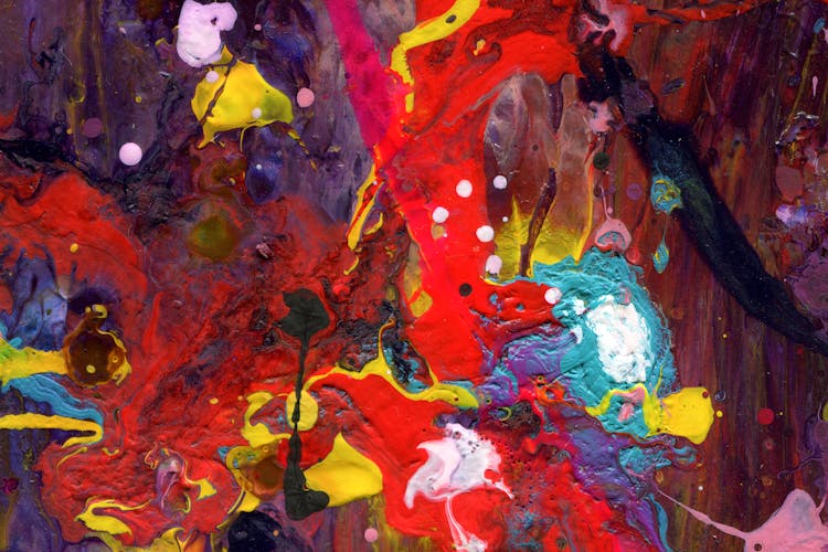 A Close-Up Shot An Abstract Painting