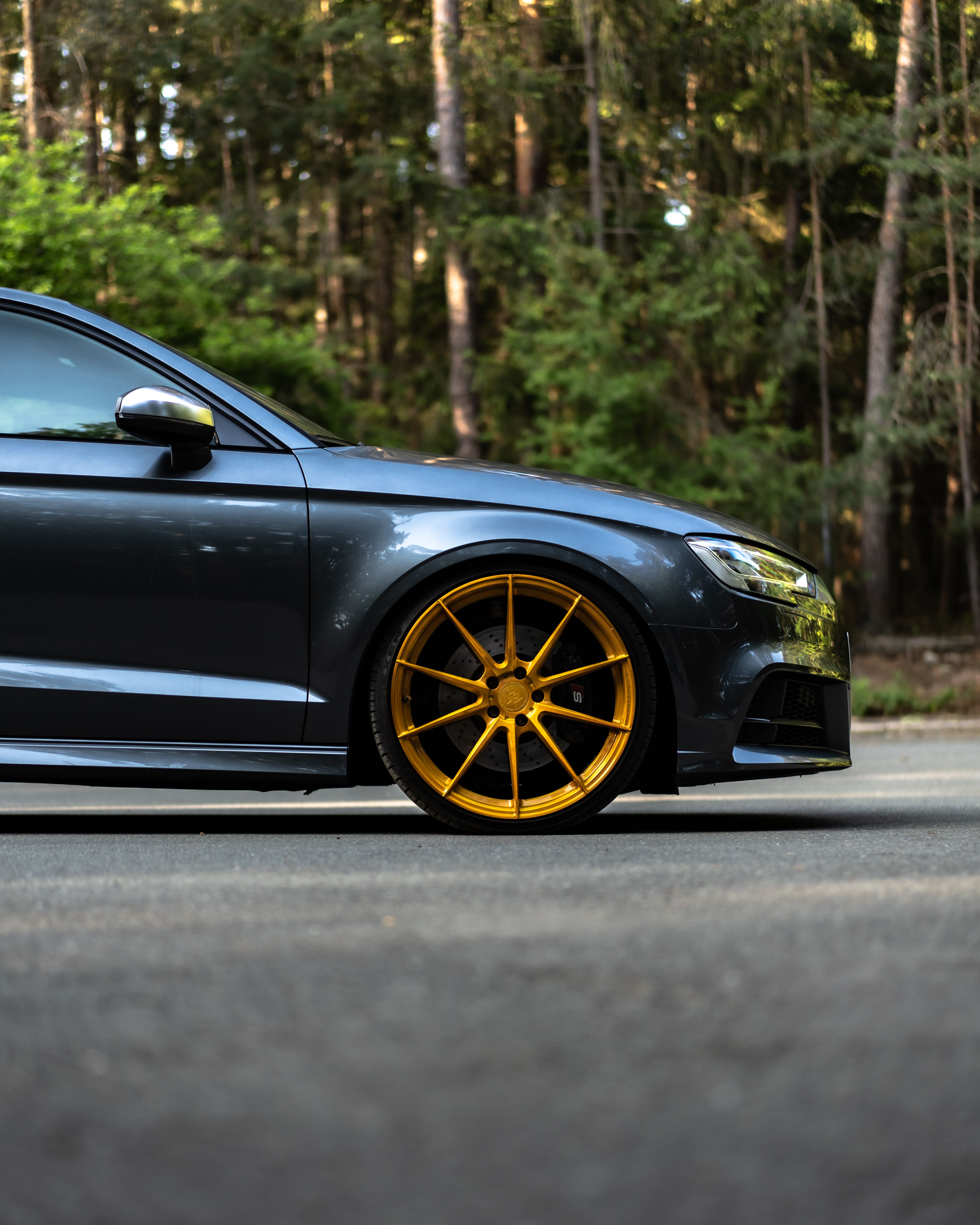 Black Sedan Car Parked on the Road · Free Stock Photo