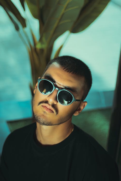 Portrait of a Man Wearing Sunglasses