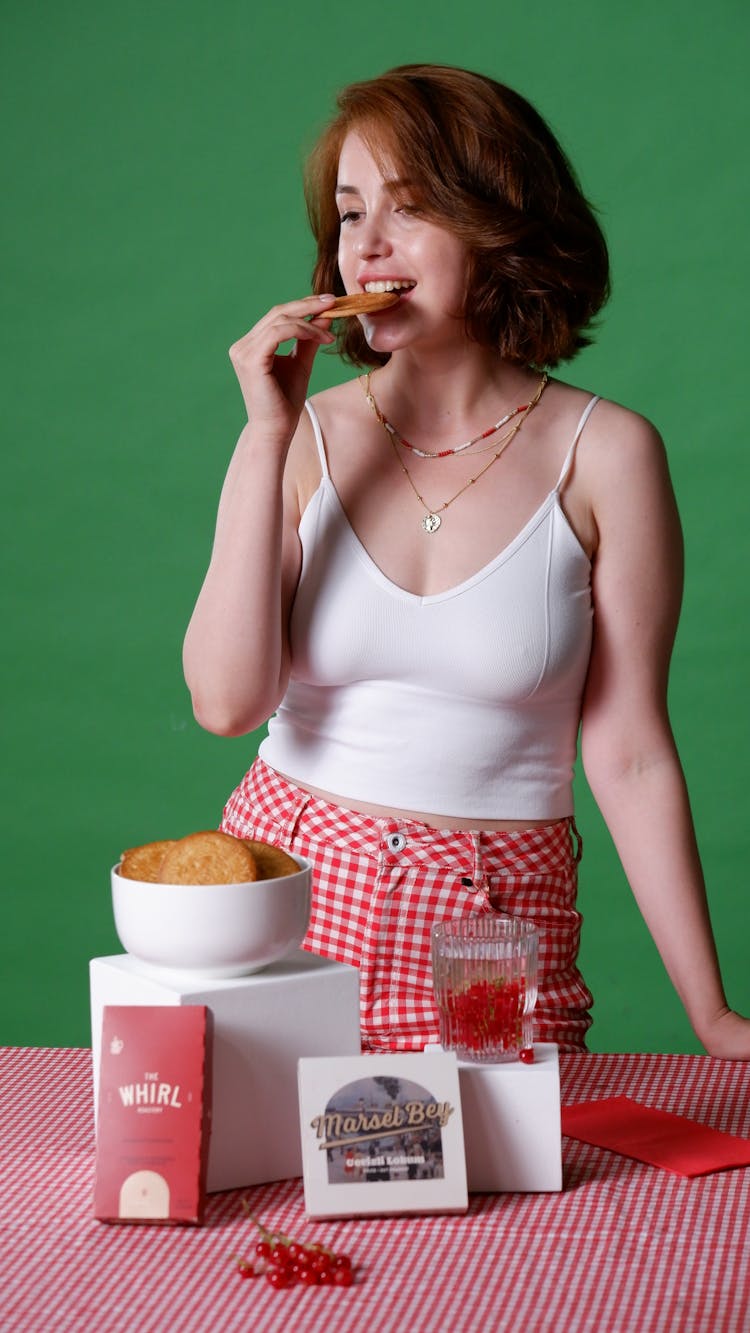 Woman Tasting Pancakes