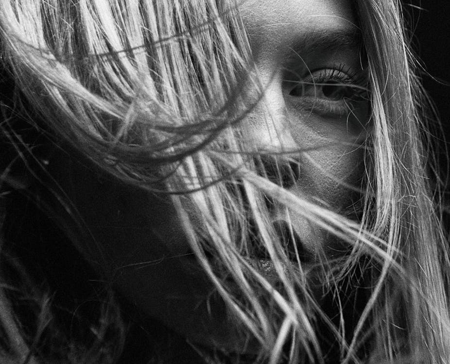 Grayscale Photo of Womans Face · Free Stock Photo