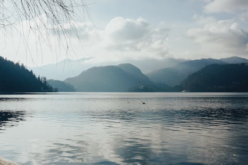 Immagine gratuita di collina, lago sanguinato, montagne