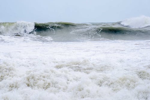 An Ocean Waves Crashing on Shore