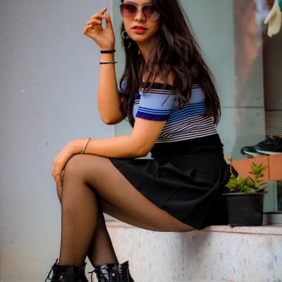 Black A-Line Mini Skirt