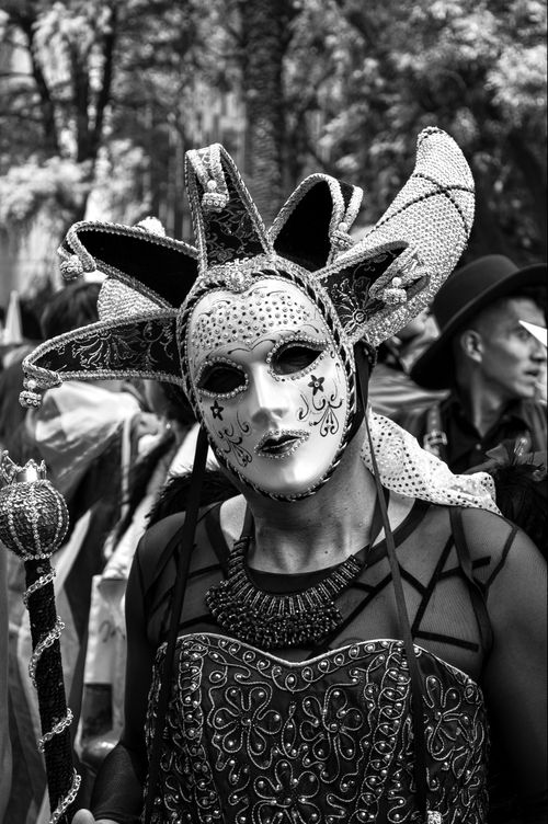 Free Colorful masquerade at a festival in Ciudad de México with vibrant costume and mask. Stock Photo
