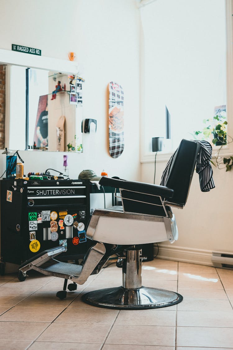 View Of A Barbershop Interior