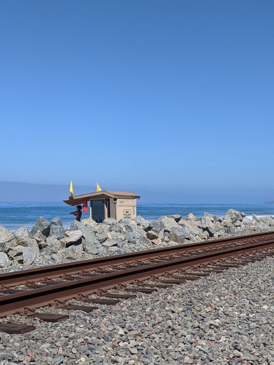 Sea Train Rails Train Tracks by Sea Shore · Free Stock Photo