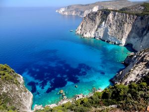 Zonsondergang bij de kliffen van Zakynthos