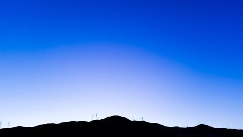 Free stock photo of blue sky, evening sky, hillside