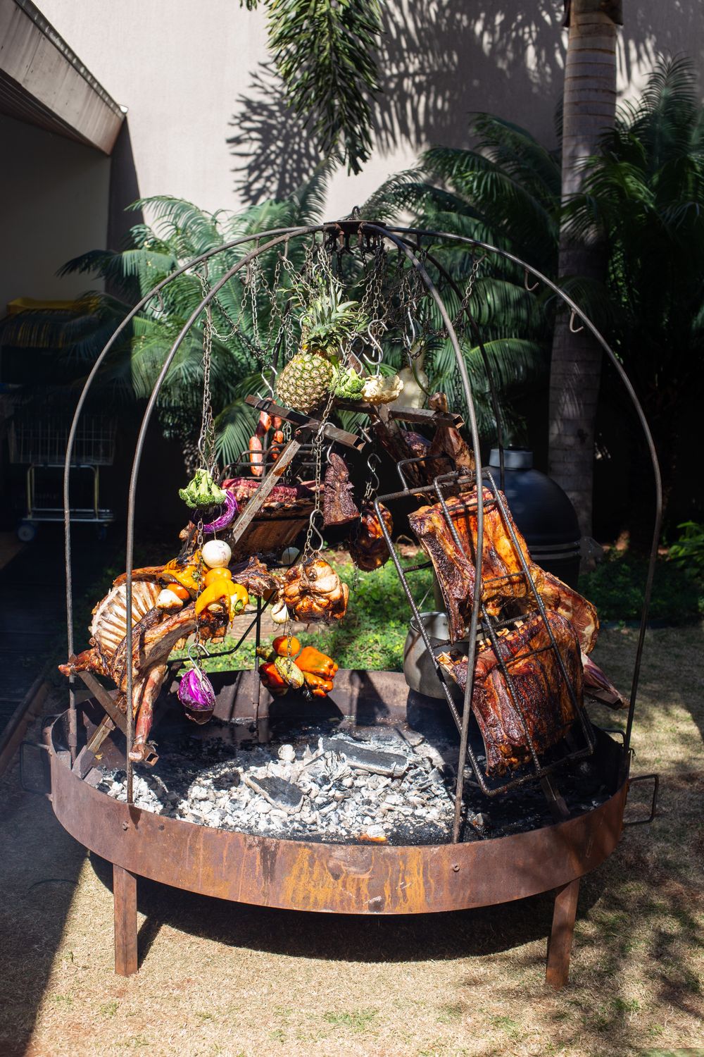 Food Installation Food Installation Hanging over a Grill · Free Stock Photo