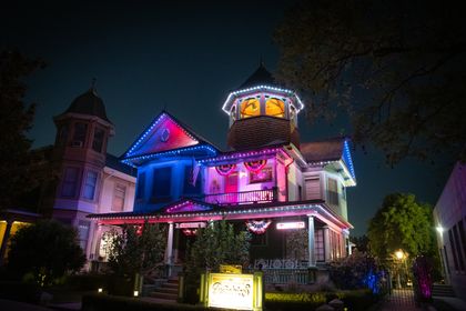 Home with permanent color-changing LED lighting
