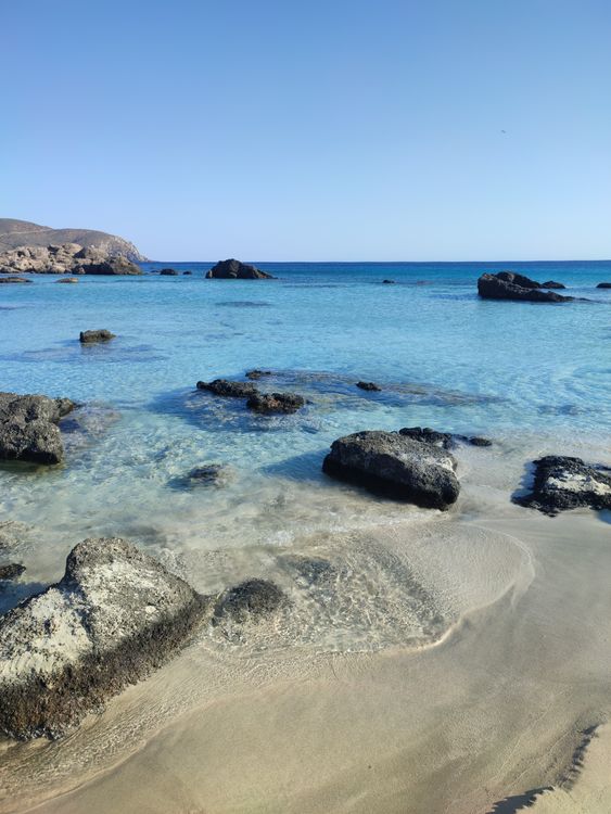 View of a Sea with Rocks · Free Stock Photo
