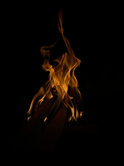 垂直拍摄, 漆黑, 火 的 免费素材图片