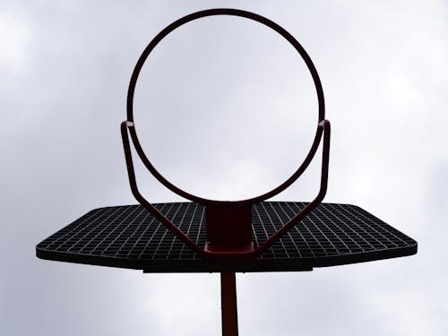Directly below View of Basketball Hoop