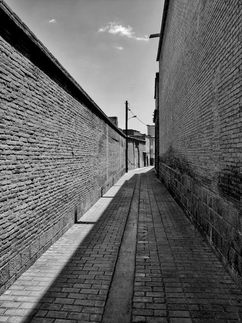 Foto d'estoc gratuïta de blanc i negre, carrer, carreró