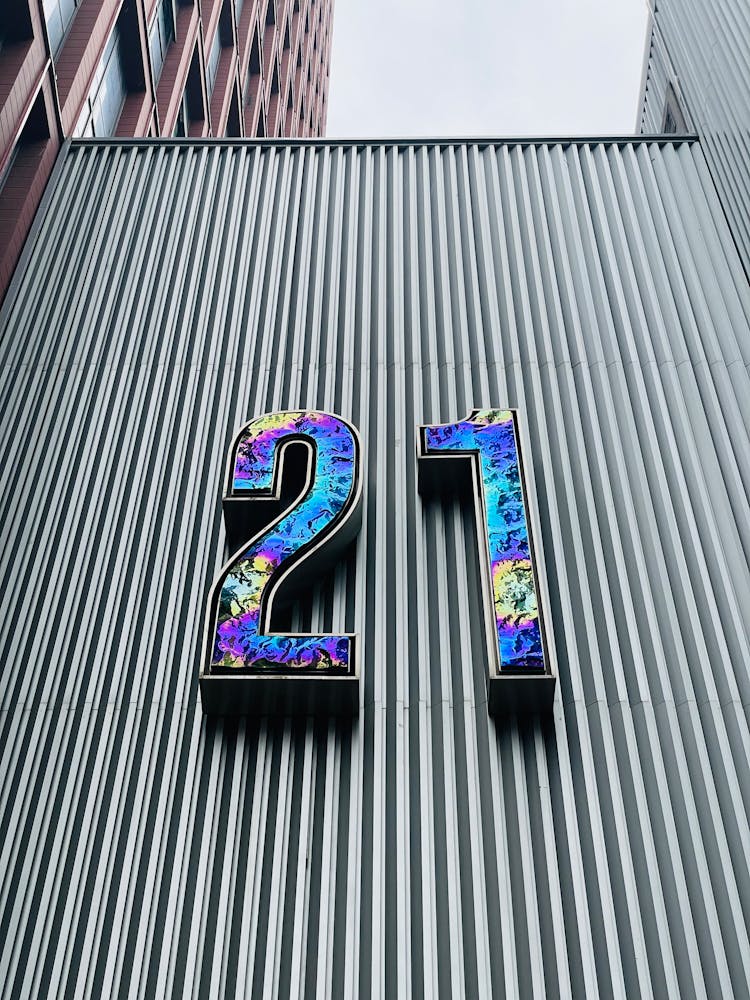 Colorful Numbers On Modern Building