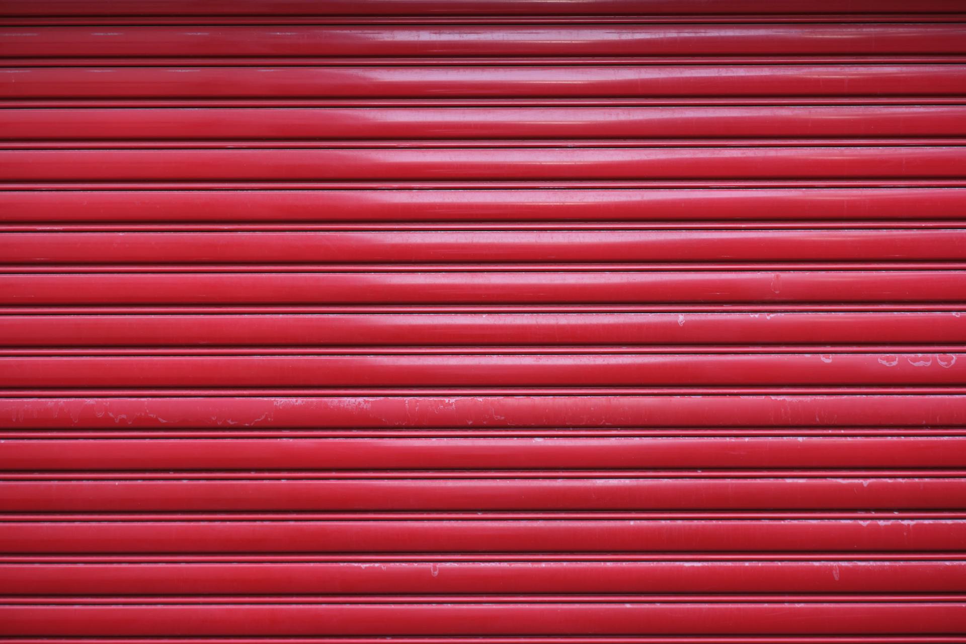 Red Roll Up Door
