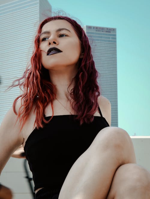 A Woman with Black Lipstick