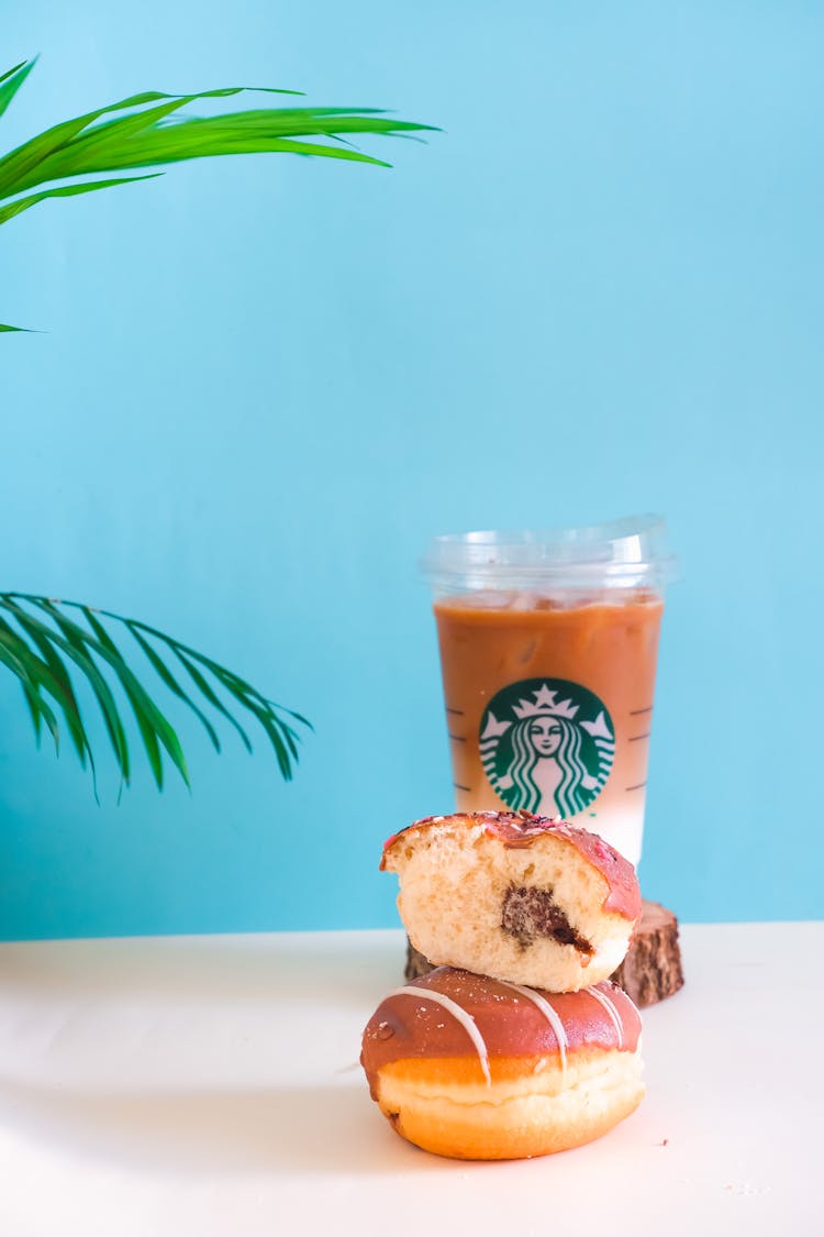 Doughnuts And Iced Coffee