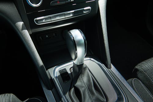 Close-Up of a Gear Shift in a Car