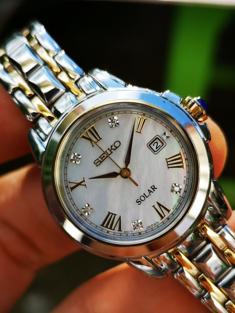 Close Up Shot Of A Seiko Watch