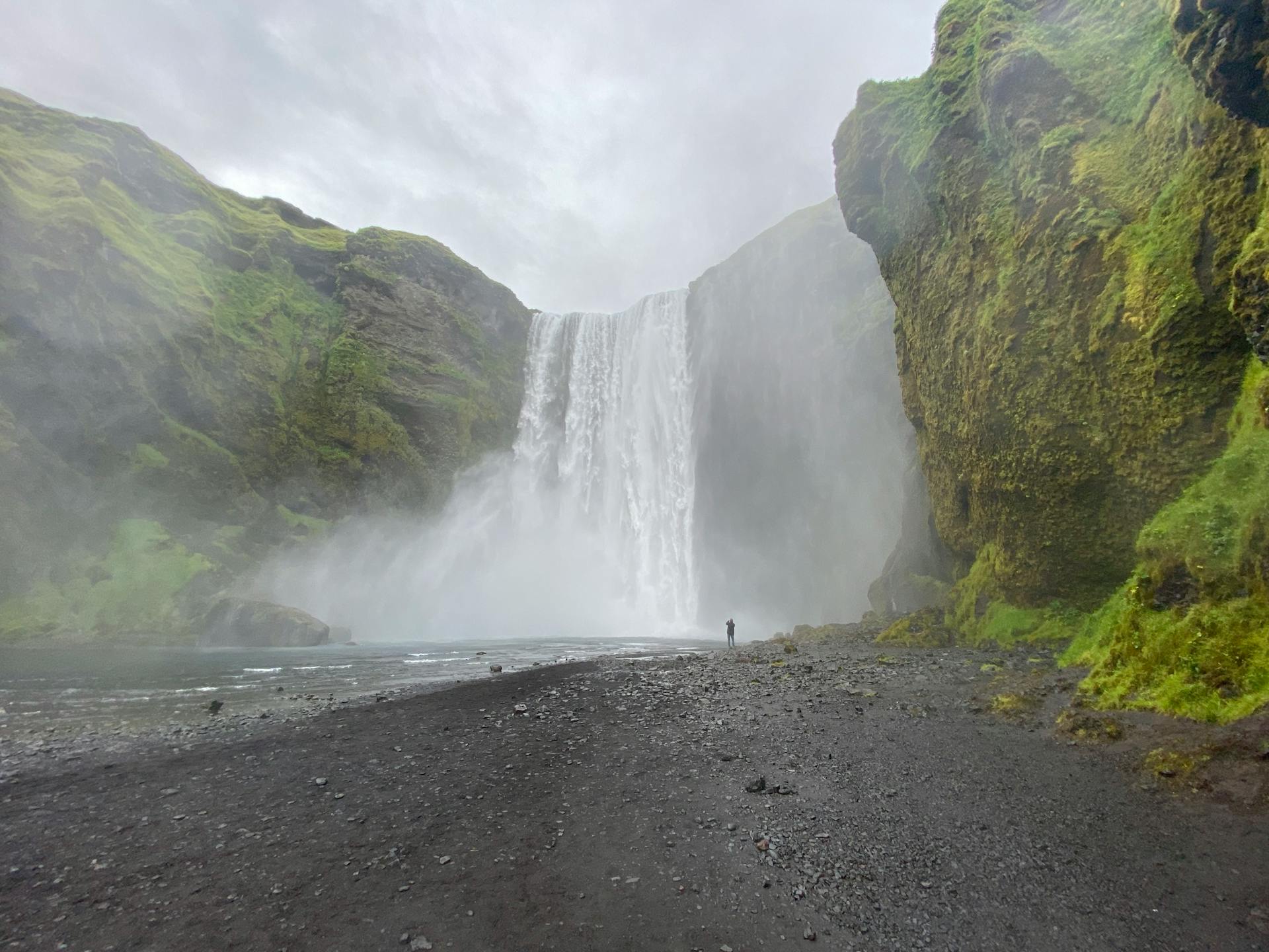 A View of the Skogafoss Waterfall in Iceland