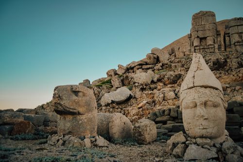 Free Captivating ancient stone sculptures at Mount Nemrut, Adıyaman, Turkey. Stock Photo