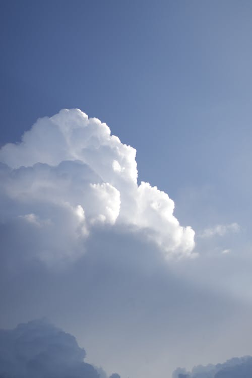 White Fluffy Clouds in Blue Sky