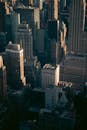 Aerial View of a City with Skyscrapers, New York City, USA